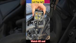 Led Fog light installed on bike👈Car and bike led fog light installation shorts🔥foglights shorts [upl. by Eppillihp425]