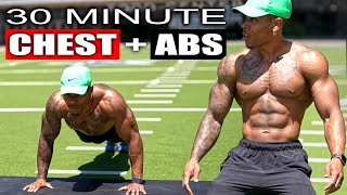 PERFECT 30 MIN CHEST amp ABS WORKOUT MUSCLE BUILDER [upl. by Knowles777]