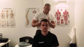 Posterior osteopathic cervical manipulation [upl. by Colver]