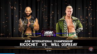 Ricochet vs Will Ospreay AEW international championship [upl. by Constantina723]