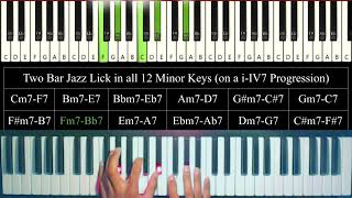 Simple Syncopated Jazzy Piano Riff in all 12 Keys One Position [upl. by Kulsrud]