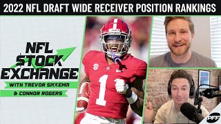 Wide Receiver Position Rankings for the 2022 NFL Draft  NFL Stock Exchange  PFF [upl. by Suivatram]