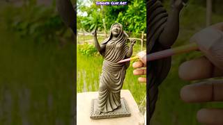 মাটির মাতঙ্গিনী হাজরা বানানো 🇮🇳 Clay Matangini Hazra 🙏 art clay shorts youtubeshorts [upl. by Ennaxxor22]