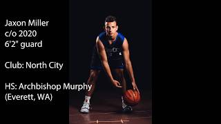 Jaxon Miller  co 2020  AAU Highlights  Archbishop Murphy HS [upl. by Wootan569]