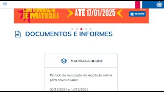 Como fazer a MATRÍCULA ONLINE para 2025 dos alunos novatos das 1ªséries Ensino Médio  6º ano Fund [upl. by Kohn813]