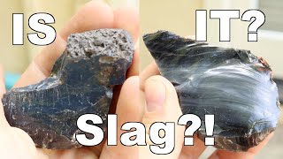 Is it slag How to tell the difference between obsidian and slag glass [upl. by Yornek]