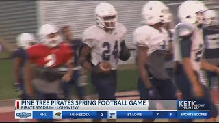 Pine Tree spring game White wins on last second 2point try [upl. by Refennej]