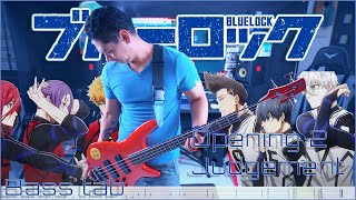 🎸Bass TAB BlueLock Opening 2  quotJudgementquot  ブルーロック Bass Cover [upl. by Amarette742]