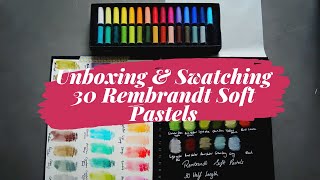 Unboxing amp Swatching 30 Rembrandt Soft Pastels  Mina Does Art Stuff [upl. by Ruthann423]