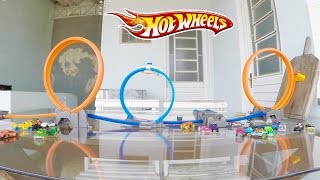 Hot Wheels Triplo Looping Propulsor Speed Booster  Carrinho Capitão América 20 [upl. by Araec]