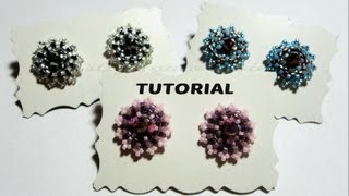 DIY Video Tutorial Orecchini quotPunto Lucequot perline swarovski beadwork [upl. by Darrey]