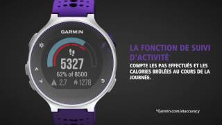 GARMIN FORERUNNER 230 BLACKWHITE  Smartwatch  Vidéo produit Vandenborrebe [upl. by Pinkham]