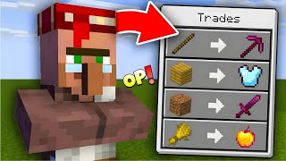 Minecraft but Villager Trade OP Items [upl. by Saile]