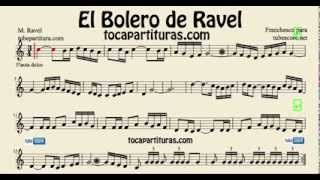 Ravel´s Bolero Easy sheet music for flute beginners and recorder [upl. by Meer889]