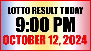 Lotto Result Today 9pm Draw October 12 2024 Swertres Ez2 Pcso [upl. by Ainnos155]