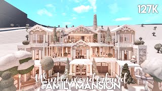 Winter Wonderland Family Mansion  Bloxburg Build [upl. by Pearlstein]