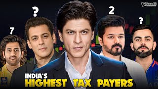 Indias Highest Tax payers in 2024  Income Tax  Biggest stars  Shah Rukh Khan  Virat Kohli [upl. by Enilemme53]