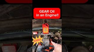 Using GEAR OIL in an ENGINE engine mechanic oilchange [upl. by Fianna]