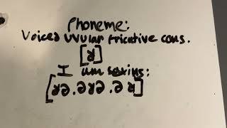 ʁ voiced uvular fricative consonant [upl. by Seugirdor216]