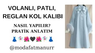 ✨VOLANLI PATLI REGLAN KOL KABAN✨ modafatmanurr reglankol volan patyapımı balonkol sewing [upl. by Asare598]