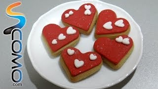 Galletas en forma de corazón  Heart Cookies [upl. by Enobe]