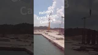 HELIDECK CRANE BARGE CASTORO 8 cranebarge offshore [upl. by Asyle]