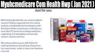 Myuhcmedicare Com Health Hwp  Jan 2021 Click To Know About Its Benefit Must Watch [upl. by Aivekahs]