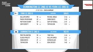 Dunnington CC 2nd XI v York CC 3rd XI [upl. by Edsel]