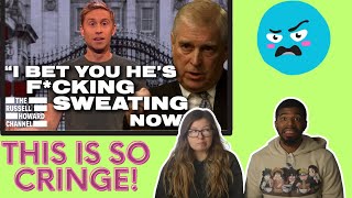 AMERICANS REACT TO Prince Andrew Definitely Not Being Suspicious At All Compilation  Russell Howard [upl. by Ameerak972]