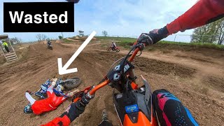 2024 Ktm 250sxf Battling in Schoolboy 2 [upl. by Hsirap]