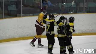 GOJHL  Caledon Bombers vs KitchenerWaterloo Siskins [upl. by Onailimixam]