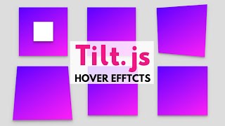 Awesome hover effects using Tiltjs  Cascading Style [upl. by Wollis]