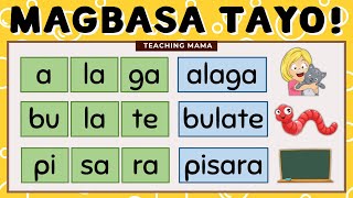 MGA SALITANG MAY TATLONG PANTIG  UNANG HAKBANG SA PAGBASA NG TAGALOG  TEACHING MAMA [upl. by Allista]