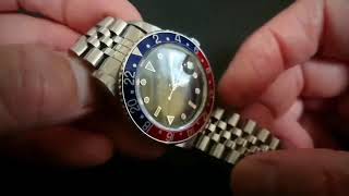 【ROLEX GMT－MASTER】ロレックス Ref16750 縁有りダイアル ジュビリーブレス ノンポリッシュ 80年代 [upl. by Oaht934]