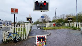 Unique Pedestrian Crossing SherburninElmet Level Crossing North Yorkshire [upl. by Onig684]