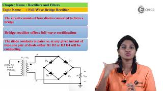 Full Wave Bridge Rectifier  Rectifier and Filters  Basic Electronics [upl. by Roter]