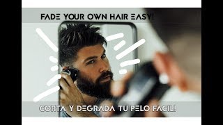 Como cortarte tu propio pelo laterales facil  How to fade your own hair easy [upl. by Trebla385]