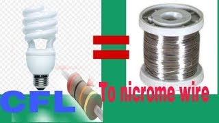 Nichrome wire  How to get nichrome wire on CFL Bulb At Home [upl. by Valeda920]