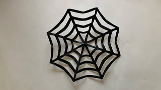 Origami Spider Web 怎麼折紙蜘蛛網 How to make a paper spider web [upl. by Delora]