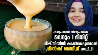 പാലും വേണ്ട തീയും വേണ്ട വെറും 1 മിനിറ്റ് മിക്സിയിൽ കറക്കിയെടുത്താൽ Milk Maid റെഡി  Shanz World [upl. by Inalaehon945]