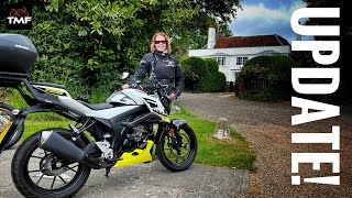 Suzuki GSXS125 Review amp Mrs Flyer Riding Update [upl. by Locklin750]