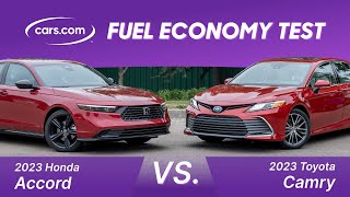 2023 Honda Accord Hybrid Vs 2023 Toyota Camry Hybrid MPG Challenge [upl. by Apoor]