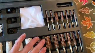 Hoppes Deluxe Gun Cleaning Kit 62 Piece Cleaning Kit with Oil Brushes Rods and More Review [upl. by Obediah]