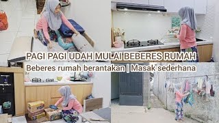 Beres beres dan menata rumah mulai dari pagi  Masak sederhana  Bersih bersih di rumah minimalis [upl. by Dorfman321]