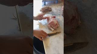 Butchery Knife Skills chicken shortsfeed butcher shorts [upl. by Asertal]