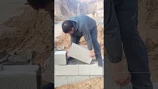 Railway stone slope protection masonry process [upl. by Notse]