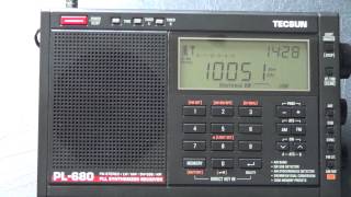 Gander radio Volmet 10051 Khz USB Shortwave on Tecsun PL 680 [upl. by Naie394]