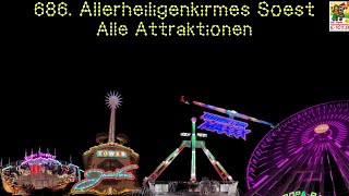 686 Allerheiligenkirmes Soest  Alle Attraktionen [upl. by Araek]