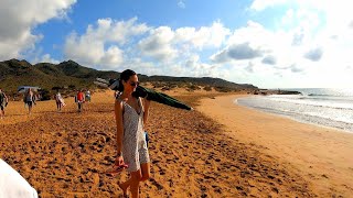 Spains deserted beach Calblanque Beach with rare golden sand dunes off the coast of Spain [upl. by Ahseki]