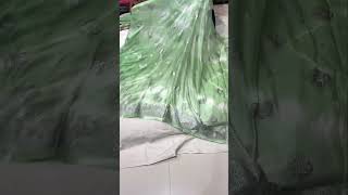 Onemorepistagreencolorwithbutiefullprintallover newtrandingsaree [upl. by Acissey]